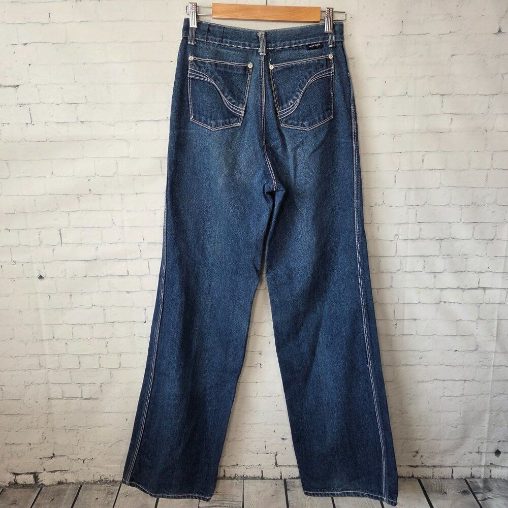 Lawman VTG Western Womens Wide Leg Jeans Tall Size 26 x 35 Tagged 32 Long Flare